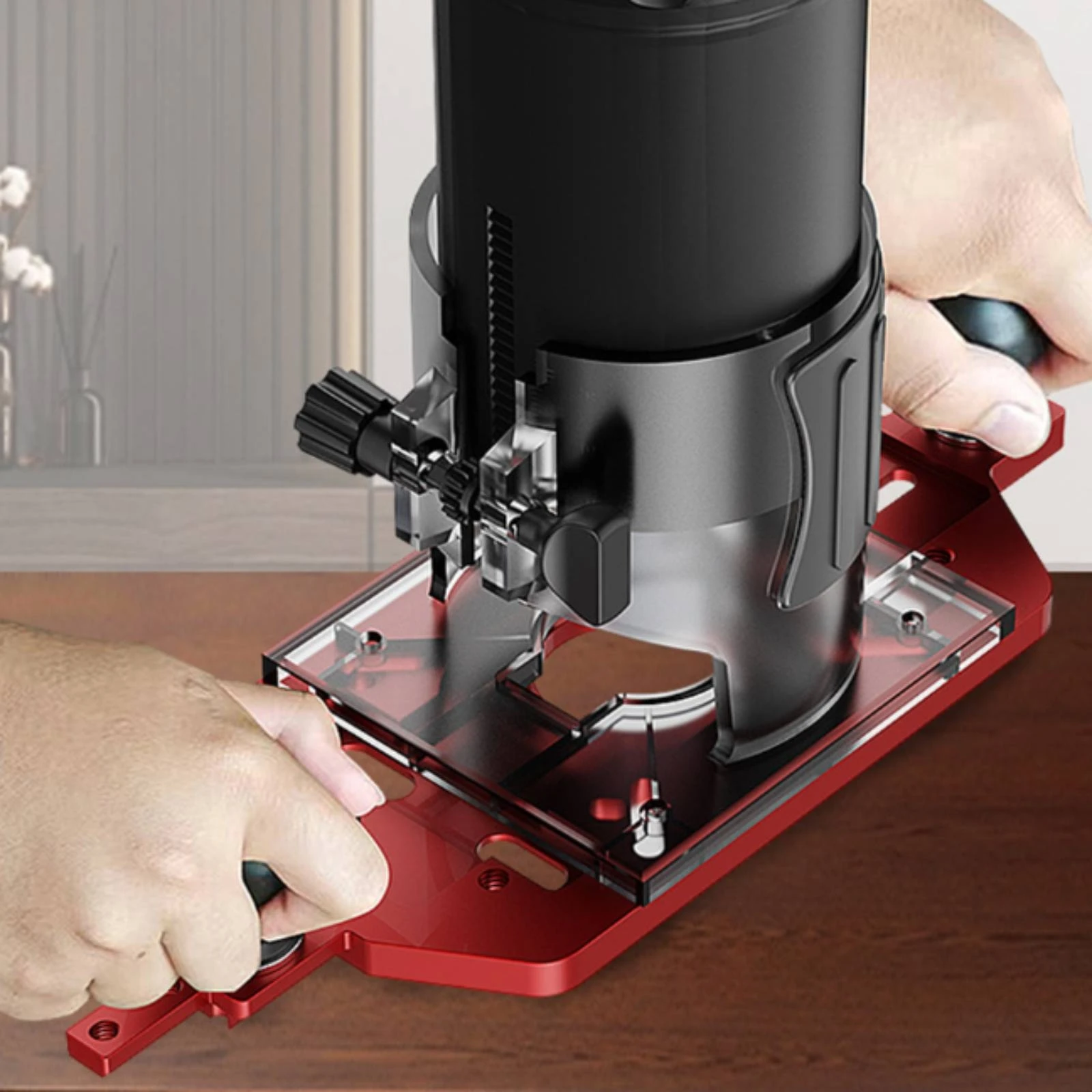 base-per-router-con-righello-di-posizionamento-dispositivo-di-taglio-circolare-di-precisione-dispositivo-per-fresatura-circolare-utensile-regolabile-con-fessure