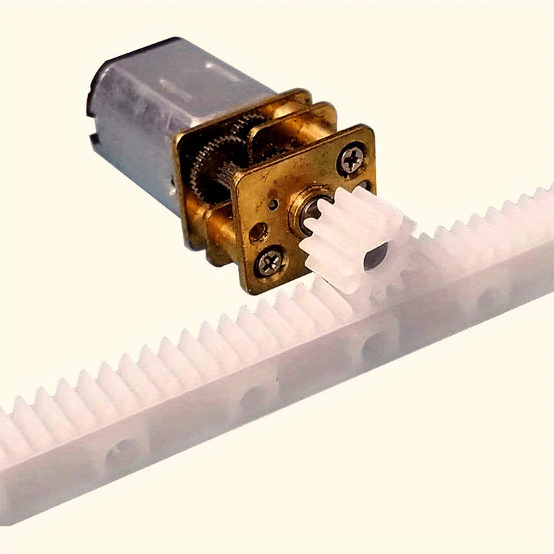 4Individual metal gears，Miniature Gear Reduction Motor（2PiecesN20Motor +Two Pieces 0.5Modular rack and pinion guide rail set） Mo