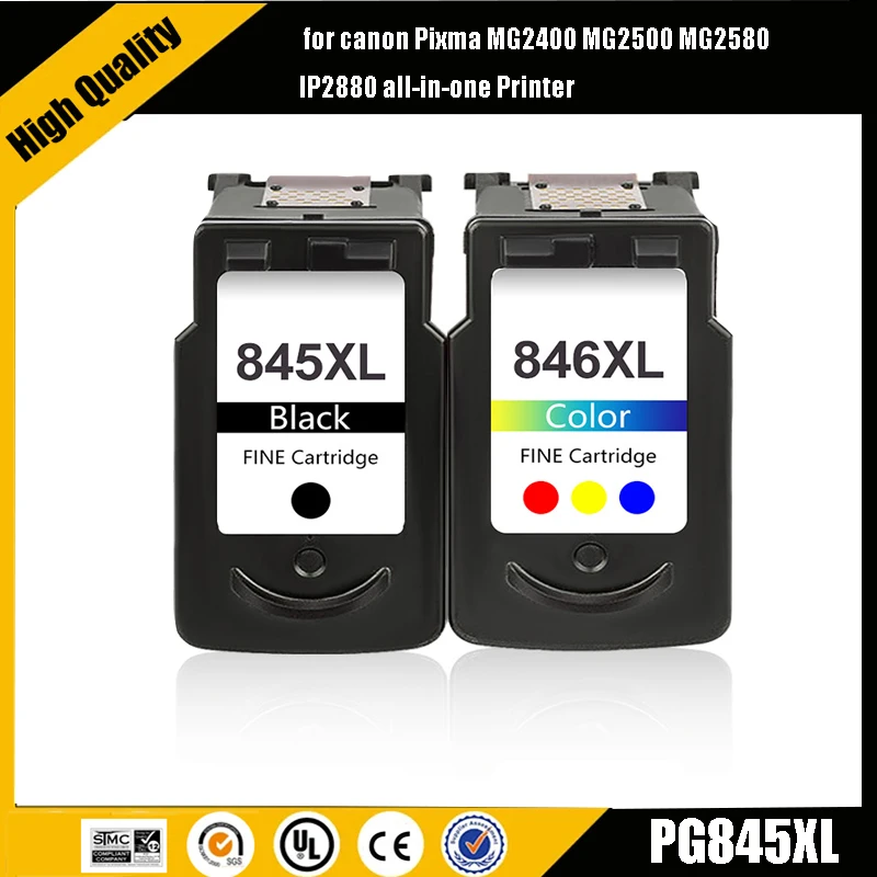 

Einkshop PG845 CL846 PG845XL CL846XL Remanufactured Ink Cartridge for canon Pixma MG2400 MG2500 MG2580 IP2880 all-in-one Printer