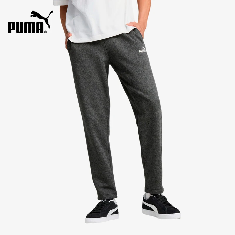 Puma genuine men's warm and plush mid waist knitted lace up casual and comfortable pants 691226-07