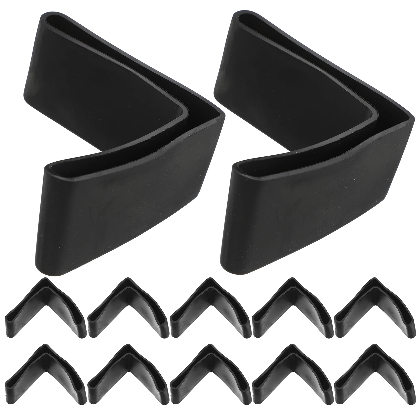 

12Pcs Triangular Furniture Leg Foot End Covers Rubber Non-Slip Protectors Chair Table Leg Pads Floor Scratch Prevention