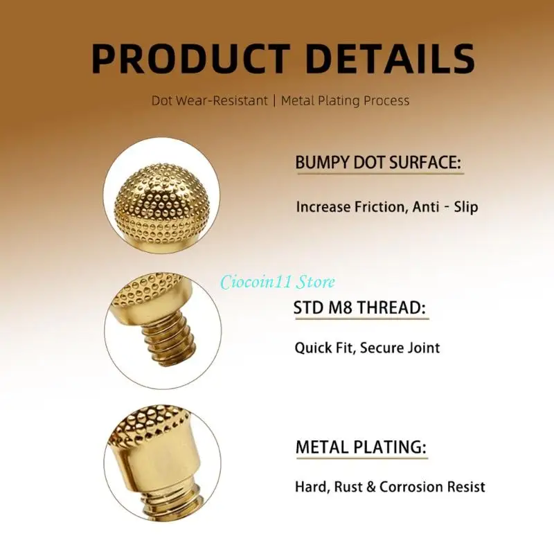 Y1UB Metal Bodywork Replacement Heads with 8mm Threaded Stems and Rounded Dimpled Working Ends, 2-Piece Set for Matching