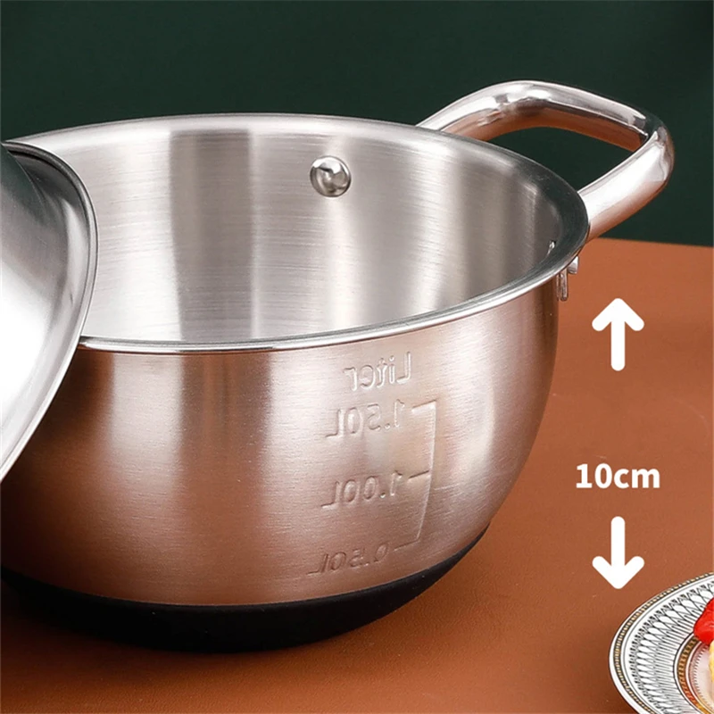 Stainless Steel Salad Mixing Bowls with Handle Non-Slip Bottom Egg Beater Flour Basin Tableware Food Container Kitchen Utensils