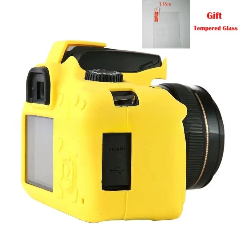 

Digital Protective Sleeve Photography Bag , For Canon EOS 4000D 3000D SLR Camera Silicone Case + free tempered film