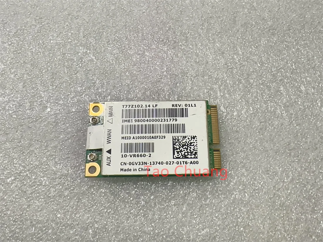 PARA Dell DW5620 5620 Gobi2000 E4300 E6400 E6500 E6510 E6320 E6410 E6520 Placa de rede sem fio 3G WWAN 0D637N 0GV33N