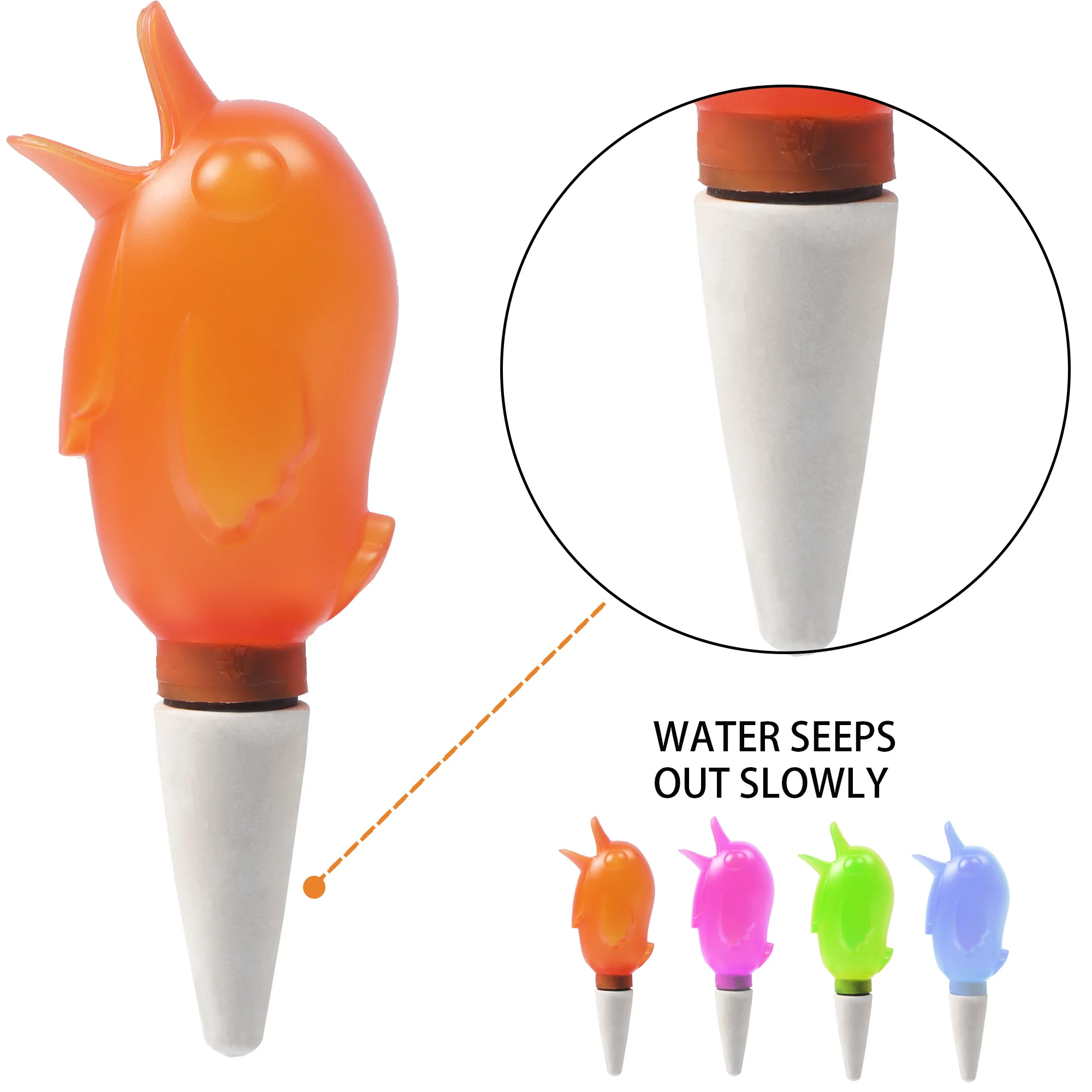 4Pcs Self Watering Spikes, Automatic Water Dripper for Plants, Bird Shape Automatic Irrigation Spikes
