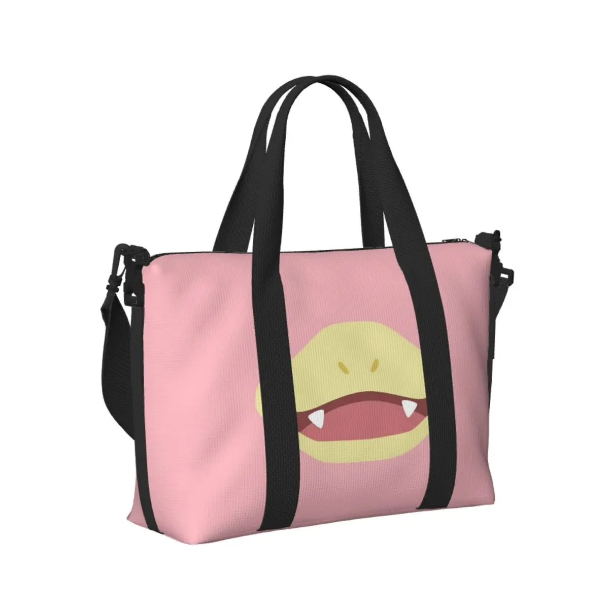 

Slowpoke Poke Maniac Mouth Beach Travel Bag Large Capacity Tote Bags for Gym Yoga Women Shopping Duffle Shoulder Bag