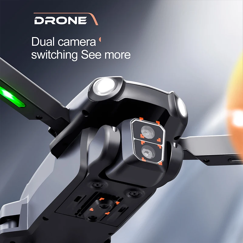 S119 Dron Laserowe unikanie przeszkód 8K HD Podwójny aparat WIFI FPV 360°° Silnik bezszczotkowy Lokalizacja przepływu optycznego RC Quadcopter Toys