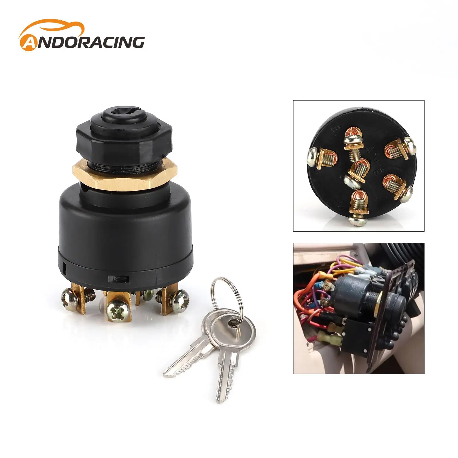 3 Position Magneto gnition Starter Switch 12V for Mariner & Mercury outboards with a electric choke Push to Choke