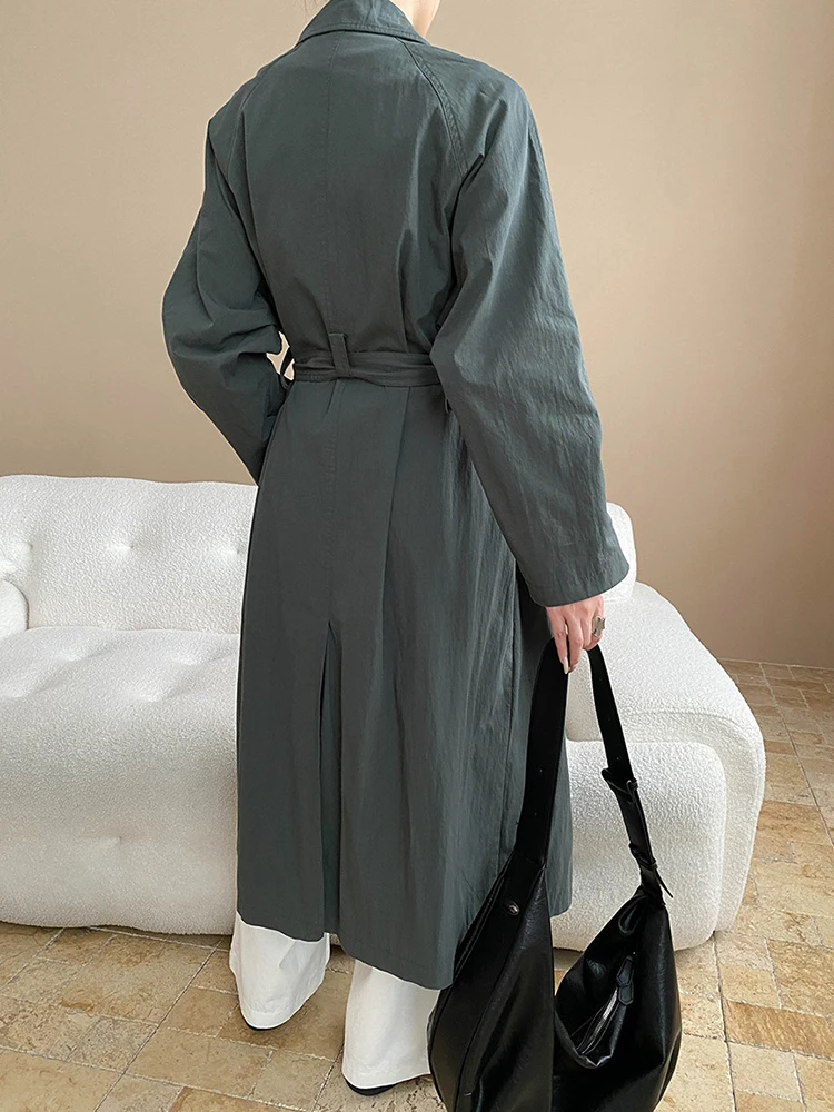 YERMORA grijs gordel korte casual geul voor vrouwen revers lange mouw losse nieuwe windjack mode tij lente herfst 2025