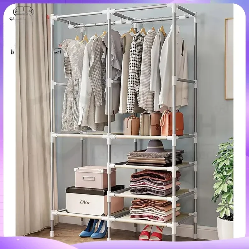 Floor to Ceiling Coat Rack Space Saving Clothes Hanger Stand Heavy Duty Garment Organizer Hat Bag Holder Easy Assembly Home