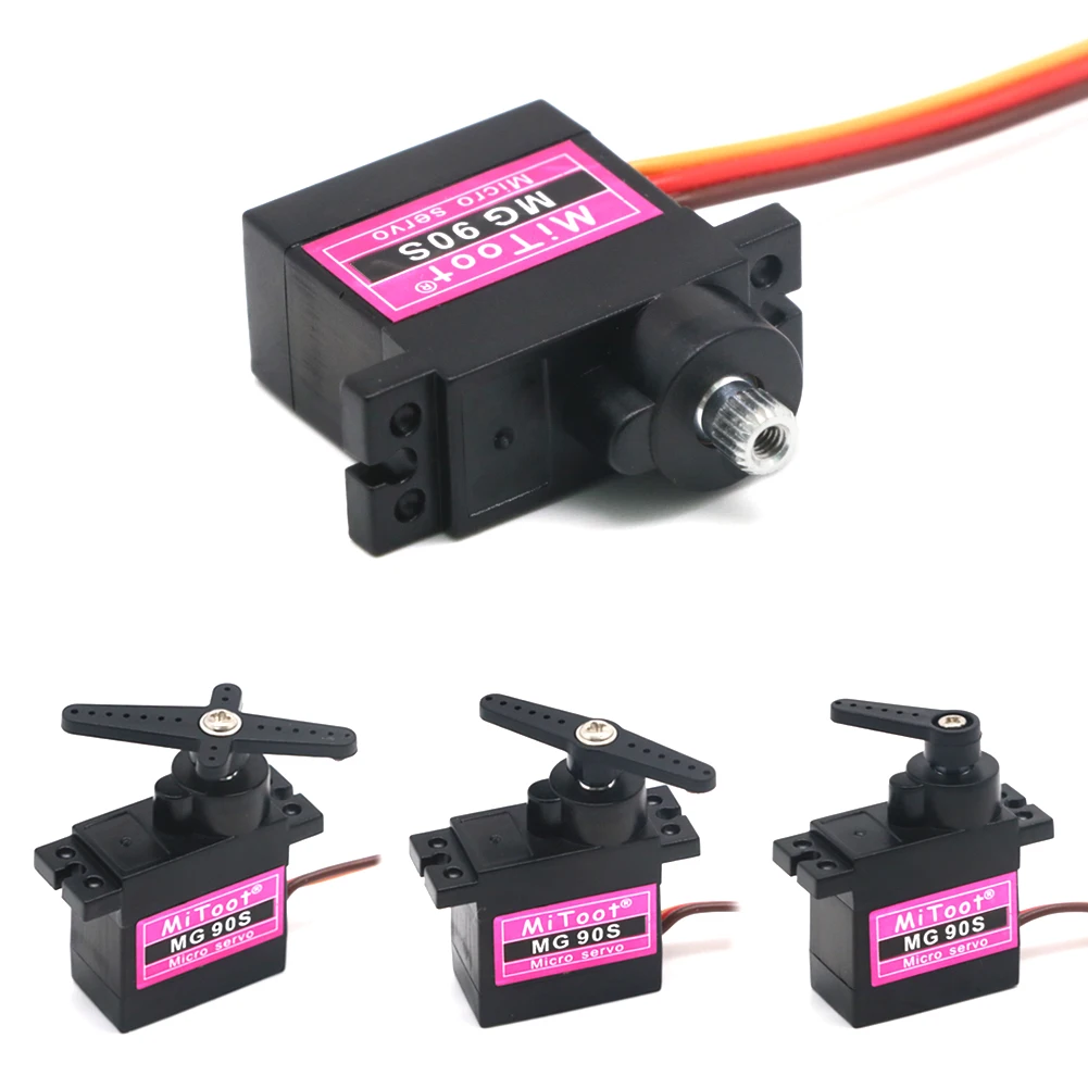 5/ 10/ 20/ 50pcs MG90S 4.8V 9g Metal Gear Analog Micro Coreless Servos Upgraded SG90 For Vehicle Helicopter Car Truck Buggy