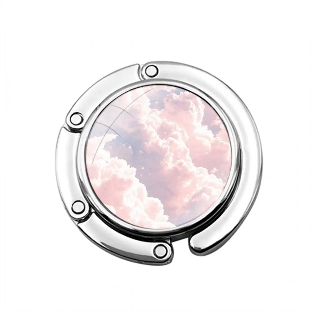 Cute Kawaii Sky Space Sunset Cloud Foldable Purse Hook for Women's  Table Handbag Storage Folding Decor Table Hook