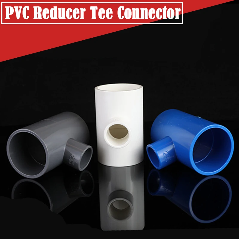 

2Pcs/Lot Inner Dia50~75mm PVC Pipe Reducer Tee Connector Aquarium Fish Tank Adapter Garden Irrigation Tube Reducing 3-Way Joints