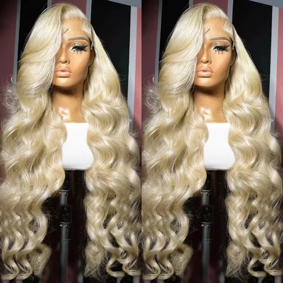 

30 Inch 613 Lace Front Wig Human Hair 13x6 Blonde Human Hair Wigs 220% Density Body Wave Lace Front Wigs Human Hair Pre Plucked
