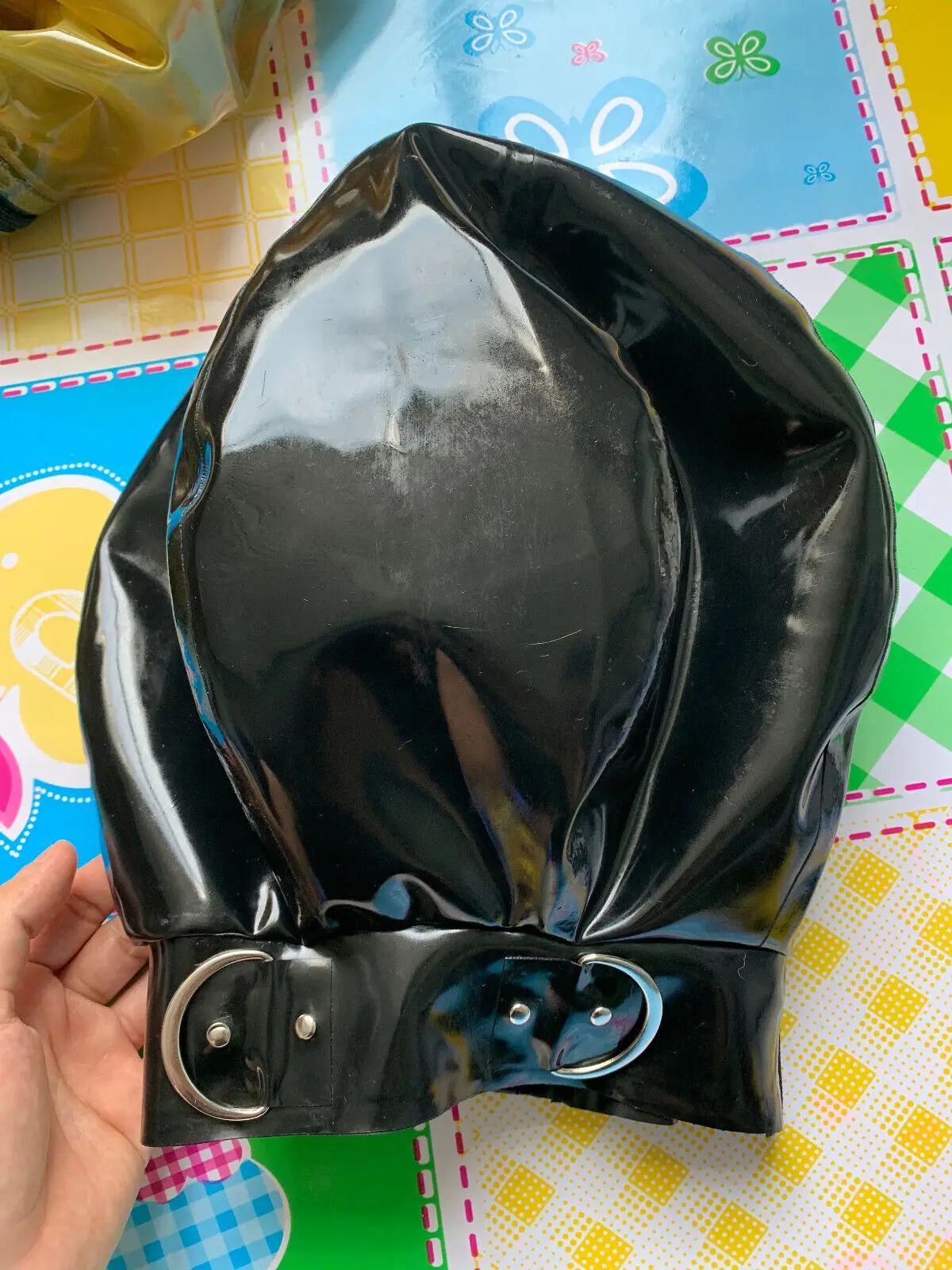 latex mask inflatable mask with One lock zip D Ring CUTOMIZED