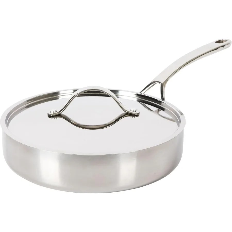 

Two Time Oprah's Favorite Things Winner - 10 Inch Triply Stainless Steel Fry Pan W/Lid W/Non-Stick Non-Toxic Pro Ceramic Interio