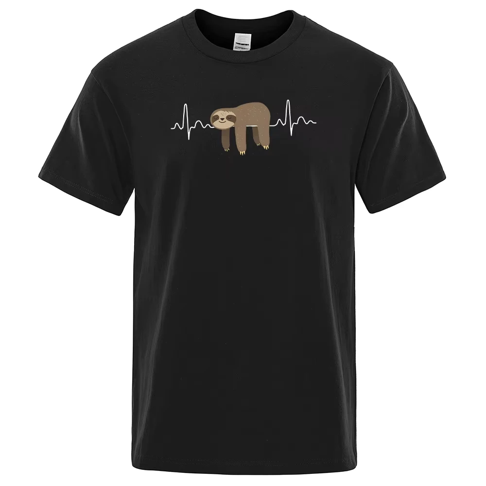 Sloth Lay on The Belly Print Men T Shirt Round Neck Soft T Shirt Comfortable S-XXXXL T Shirt Oversized Casual T Shirt Men