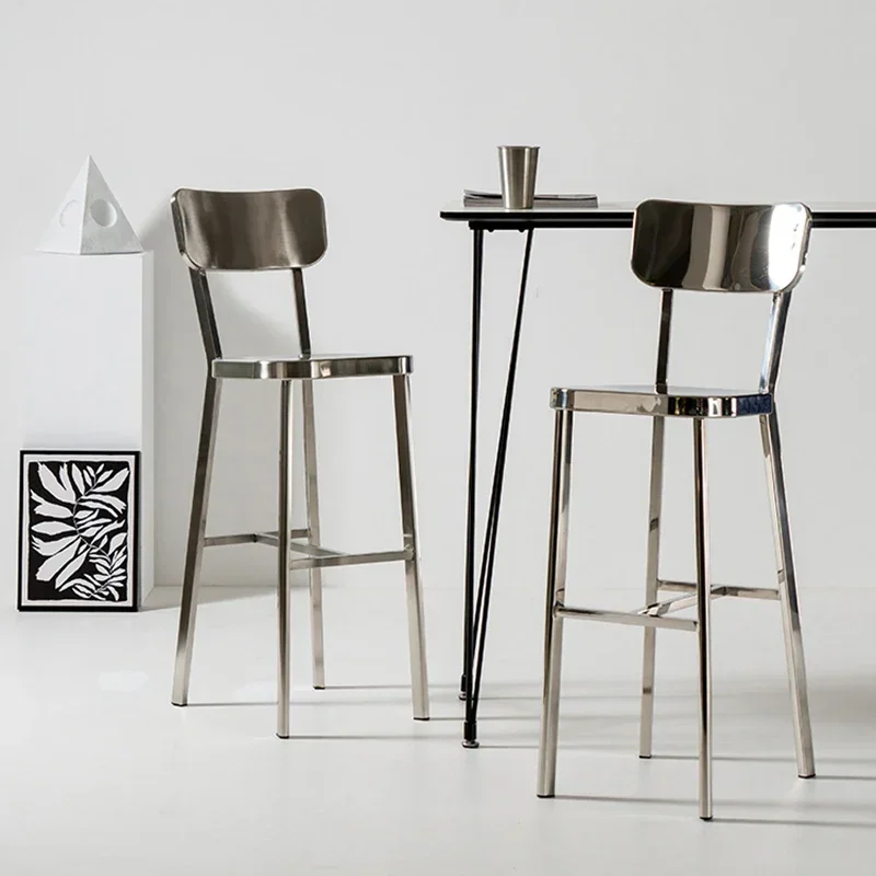 

Nordic Modern Bar Chair Design Counter Metal Barstool Bar Stool High Kitchen Taburete Alto Restaurant Furniture