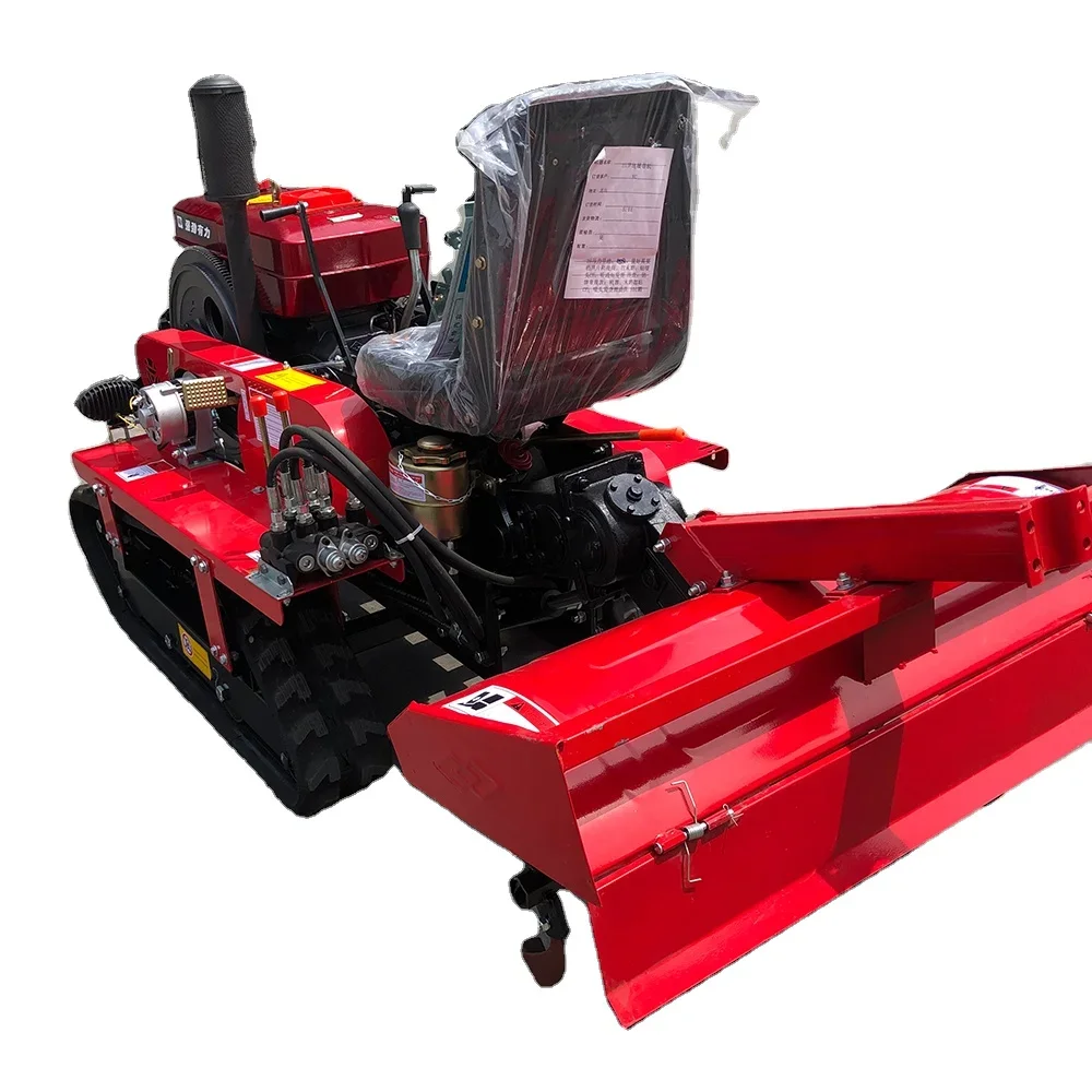 25 Hp Power Diesel Engine Small Crawler Tractor Rotary Tiller on Cheap Price