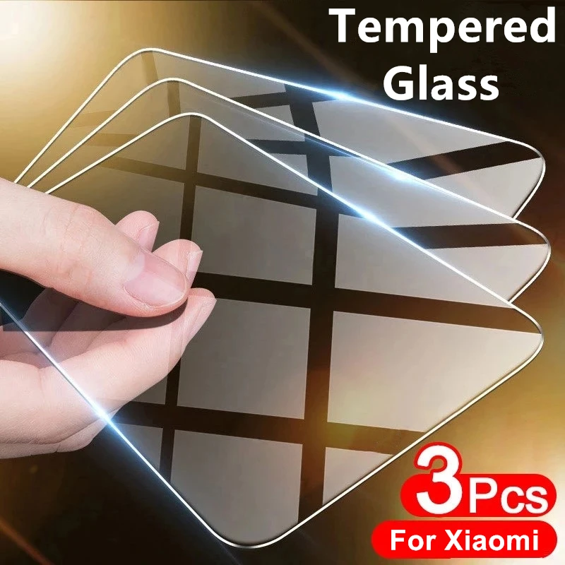 3Pcs Tempered Glass For Xiaomi Poco F5 X6 M6 Pro C65 X5 F4 C51 M5 M5S X4 GT M4 F3 Mi A2 Lite Protective Phone Screen Protector