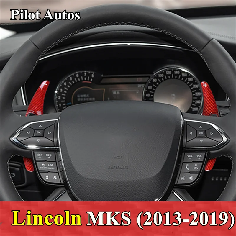 

Genuine Carbon Fiber Steering Wheel Shift Paddle Extended Shifter Trim Cover For Lincoln MKS 2013 2014 2015 2016 2017 2018 2019