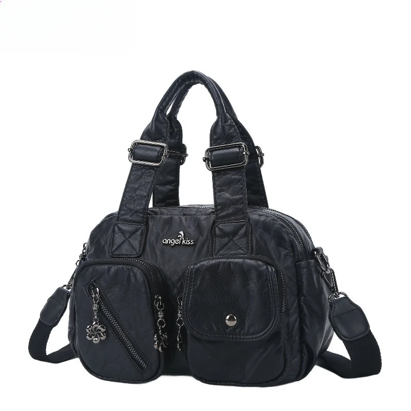 

Women Handbag Top-handle Shoulder Tote Bag Satchel Fashion Retro PU Dinner Bag Multi-pockets Shoulder Handbags Phone Money Pack