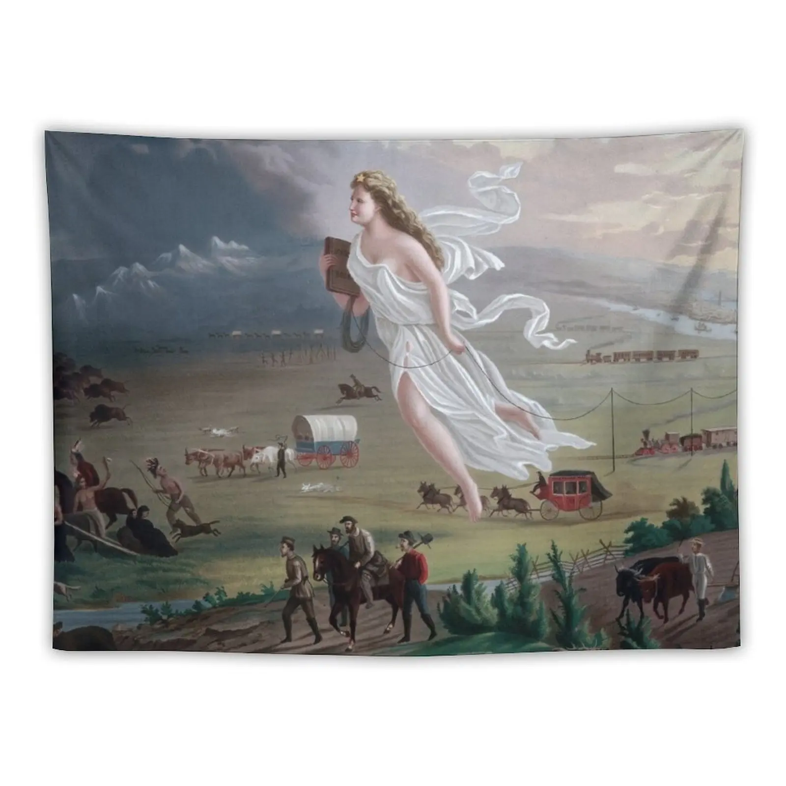 

American Progress Tapestry Room Decorations Aesthetic Wall Hangings Decoration Tapestry