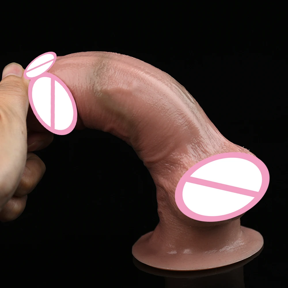 FAAK Nude Multi-Style Silicone Lifelik Penis Realistic Dildo with Suction Cup Sex Toys For Women Anal Plug Adult Products 4