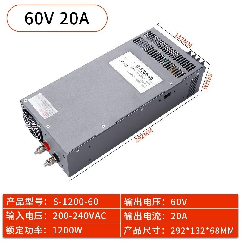 1000W 2000W 2500W High Power Schakelende Voeding 24V 12V 36V 48V 60V AC naar DC Converter voor LED Strip CCTV