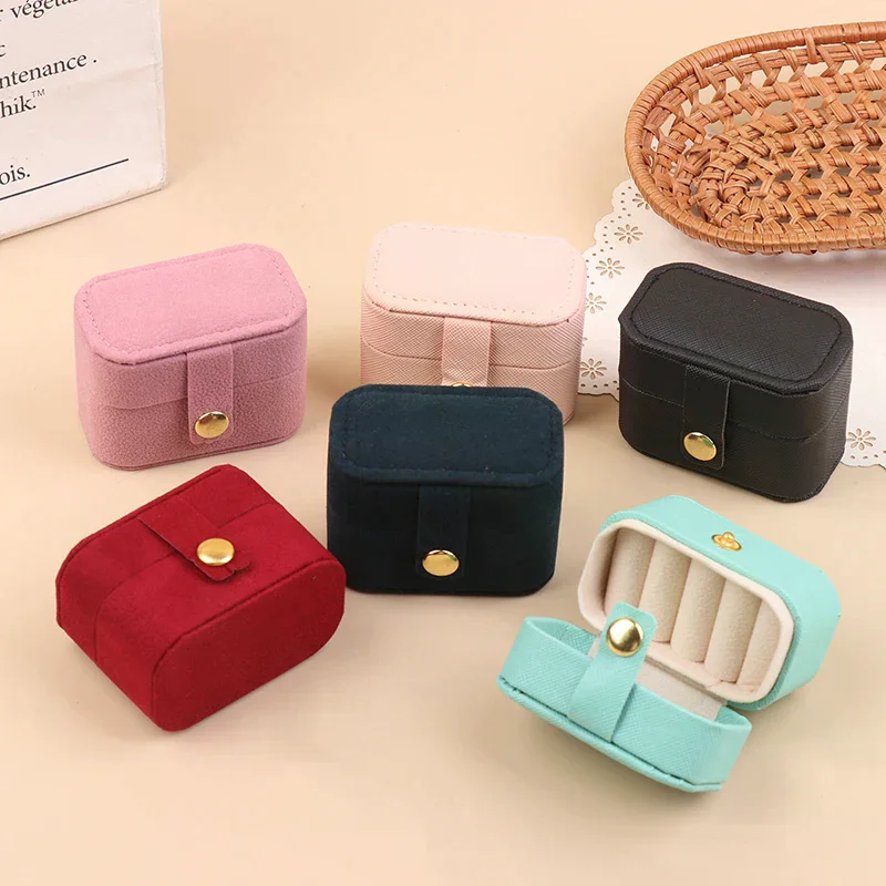 

Mini Brief Jewel Case - Ins style Portable Jewelry Storage Box for Ear studs and Rings Travel Accessory |〔CC88〕