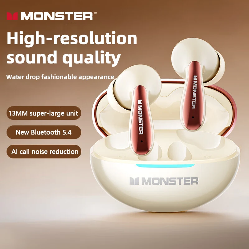 Choice Monster MQT36 Ultra Long Standby In-Ear Wireless Bluetooth 5.4 Headset HIFI Stereo Headphones Waterproof Sports Earbuds