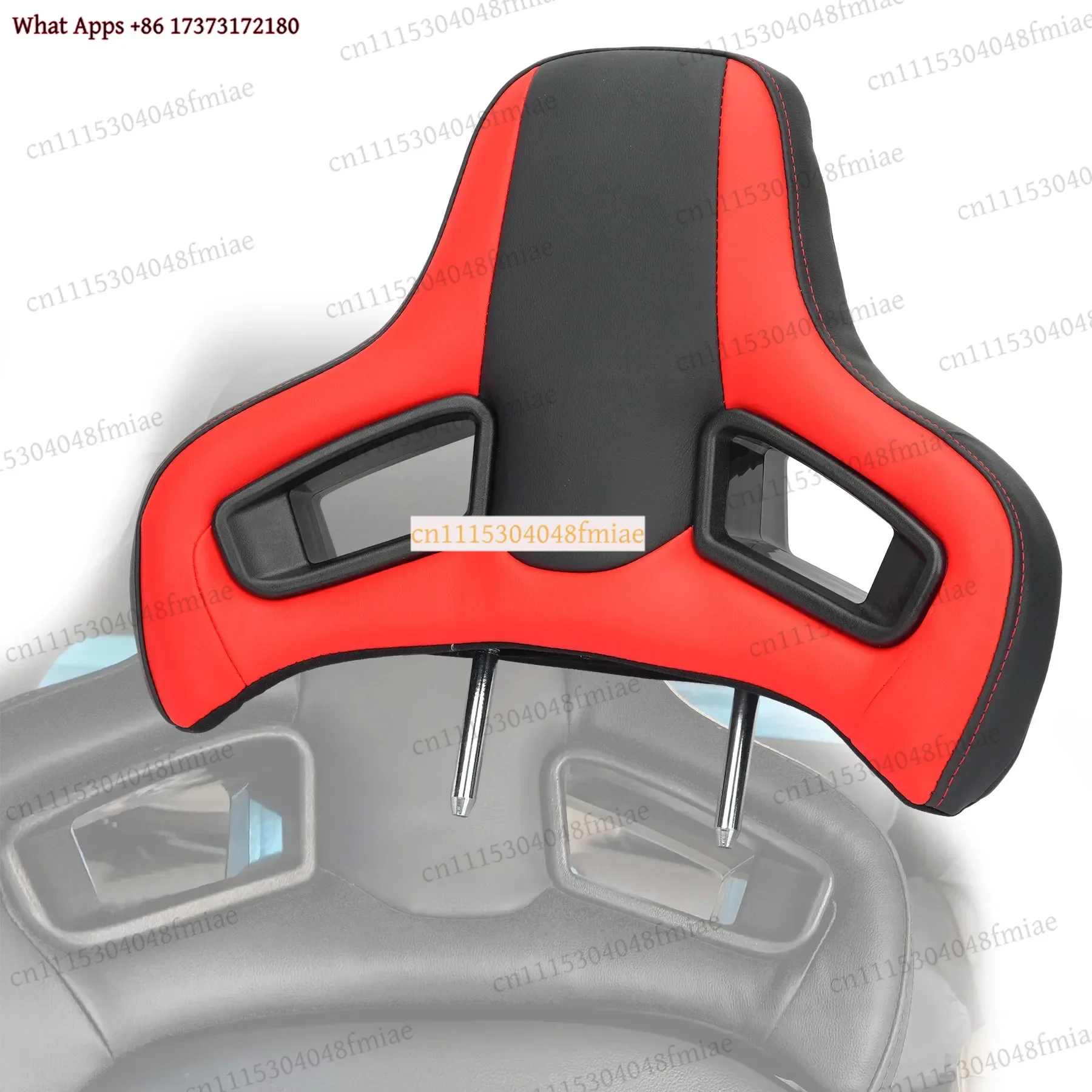 k3 Sport Car Racing Headrest Plug-In Neck Pillow Cushion PU Leather Comfort Cervical Support Auto Interior Modified Accessories