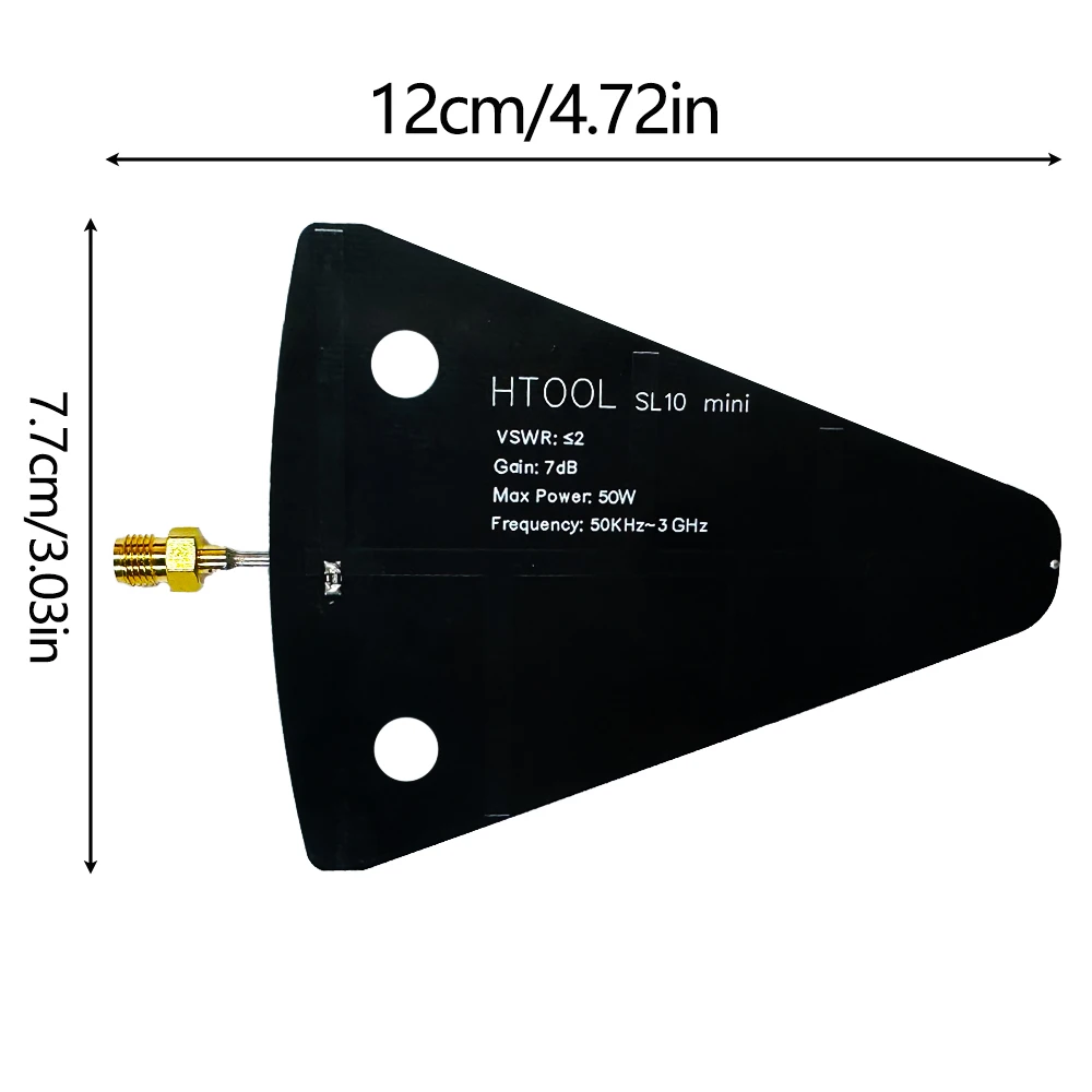 SL10Mini Log-Periodic Antenna 50KHz-3GHz High Gain Omnidirectional Directional Antenna RF Microwave UWB Antenna