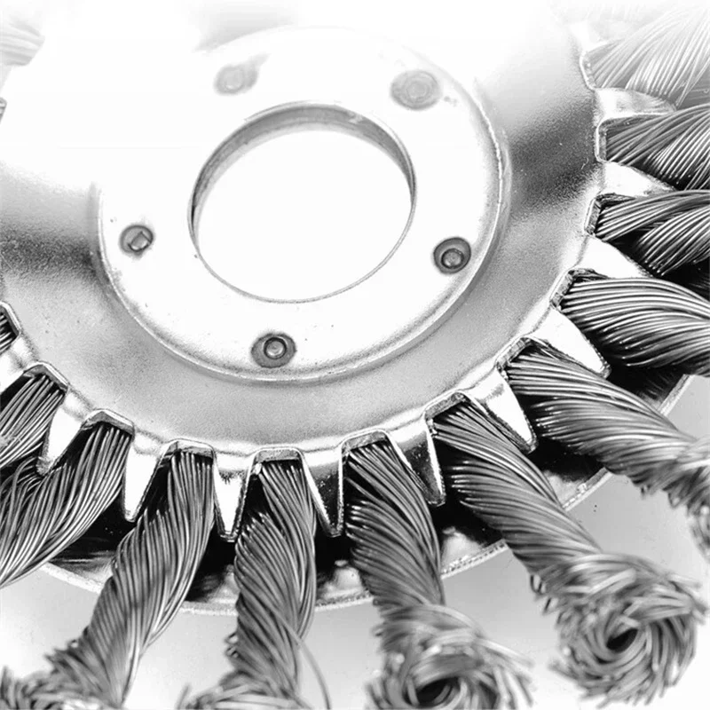 Upgrade 6 Zoll 8 Zoll Universal Unkraut Freischneider Kopf Stahldraht Rad Bürste Garten Trimmer Kopf für Garten Stein Risse – Detail 5