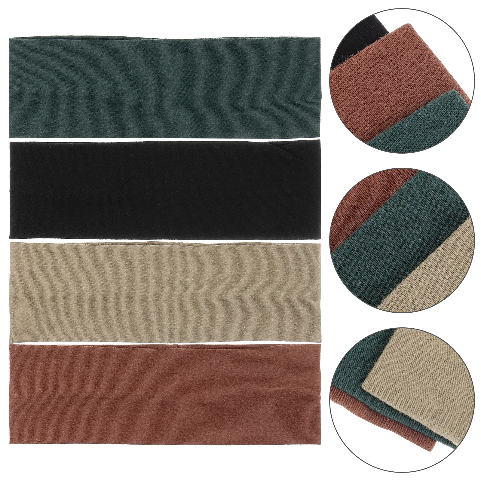 

BESPORTBLE 4Pcs Wide Headbands for Women Sweat Absorbing Hair Ties Yoga Running Sports Workout Elastic Spa Twine