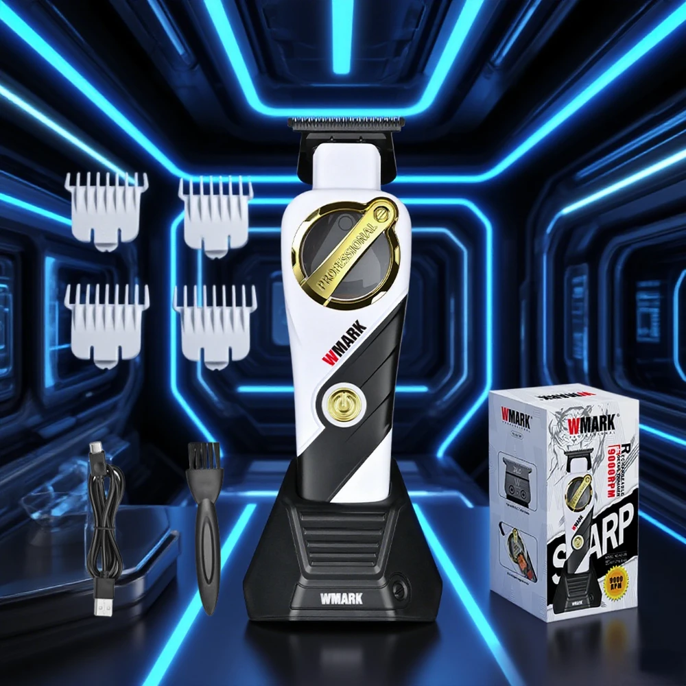 

WMARK триммер для мужчин машинка для стрижки Триммер для волос Электрический Машинка для стрижки волос 9000 об/мин Машинка для стрижки волос Профессиональная Парикмахерская Лезвие DLC Триммер для мужчин NG-9213W