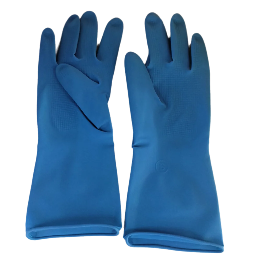 Herramienta 26CM guantes de trabajo para niños guantes protectores de goma rojo amarillo azul sin mangas engrosamiento guantes domésticos para niños lavado