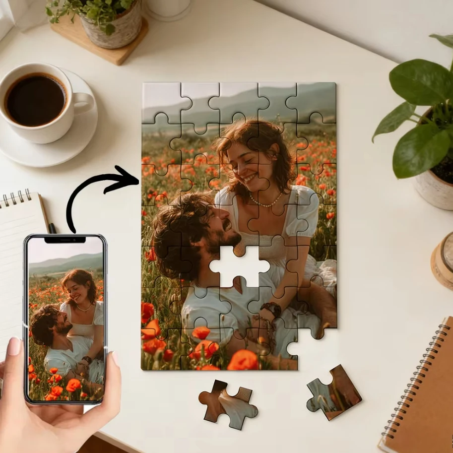 DIY Custom Paper Jigsaw Puzzle 500-2000 Pieces, Customized Photo Art Puzzle Home Wall Decoration Unique Birthday Holiday Gift