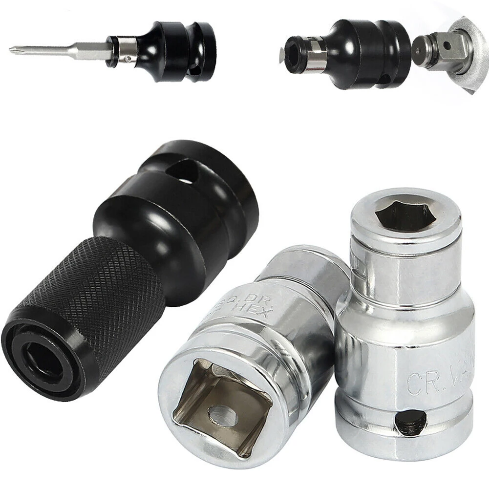 Adaptador de Soquete de Impacto para Soquete Porca Quadrada Chave Rápida Adaptador de Catraca Conversor Soquete Hexagonal Peças de Ferramenta Tipos a 1pc