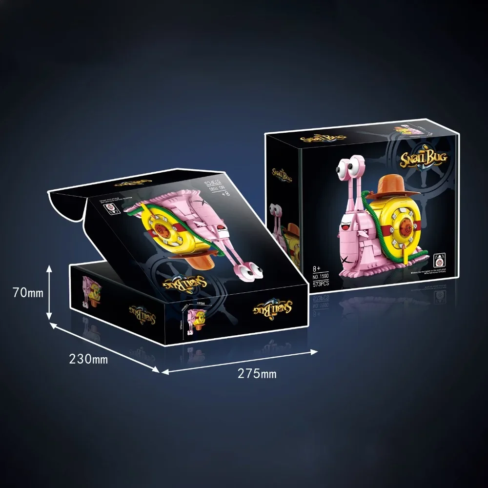 573pcs Slak Telefoonbouwpakket STEM Educatief speelgoed met insectenontwerp voor kinderen Volwassenen Creatieve DIY-stenen Techniekproject