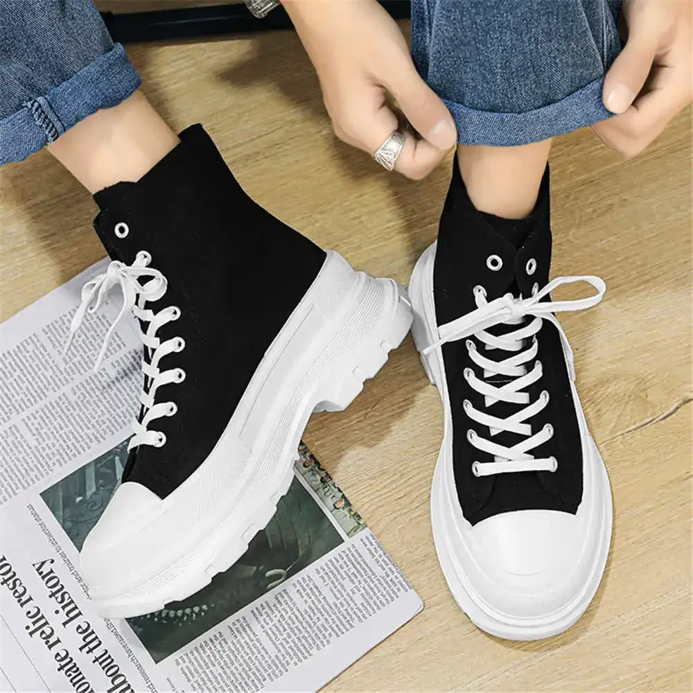 High Cut With Lacing Black Shoes Men Sneakers Casual Men's Loafers Shoes Best Selling Products Sport Athlete Low Prices