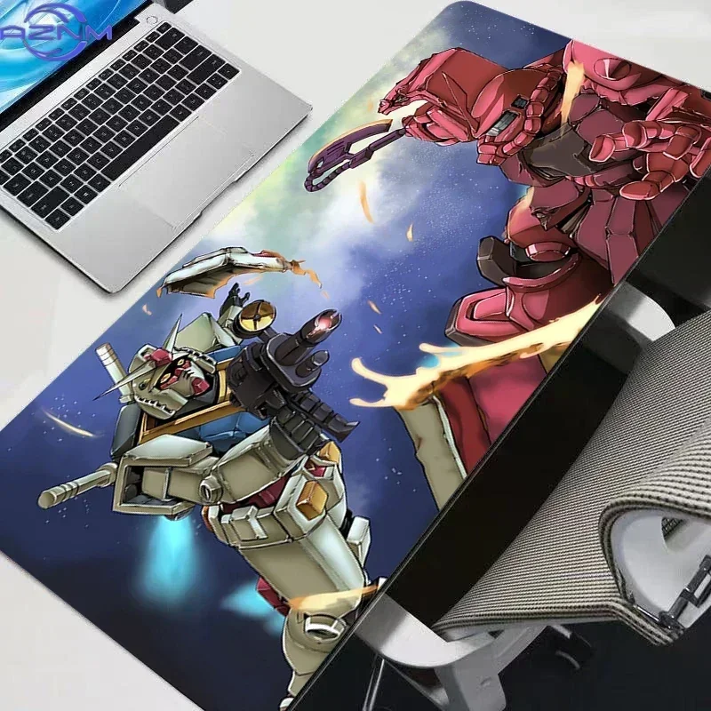 Deep Space Purple Background Sci-Fi Mecha Themed Large Mousepad, Rubber Non-slip Gaming Desk Mat, Waterproof HD Print Keyboard T