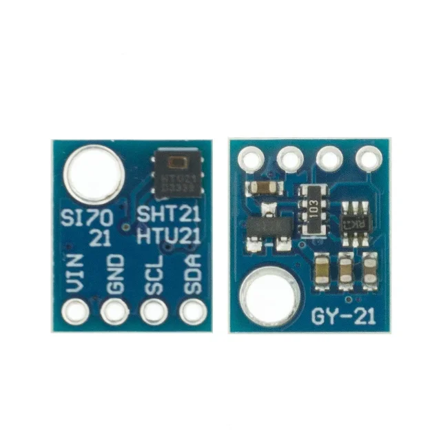 Compatible and adaptable to various GY-21 SHT21 HTU21D SI7021 temperature and humidity sensor modules with I2C interface