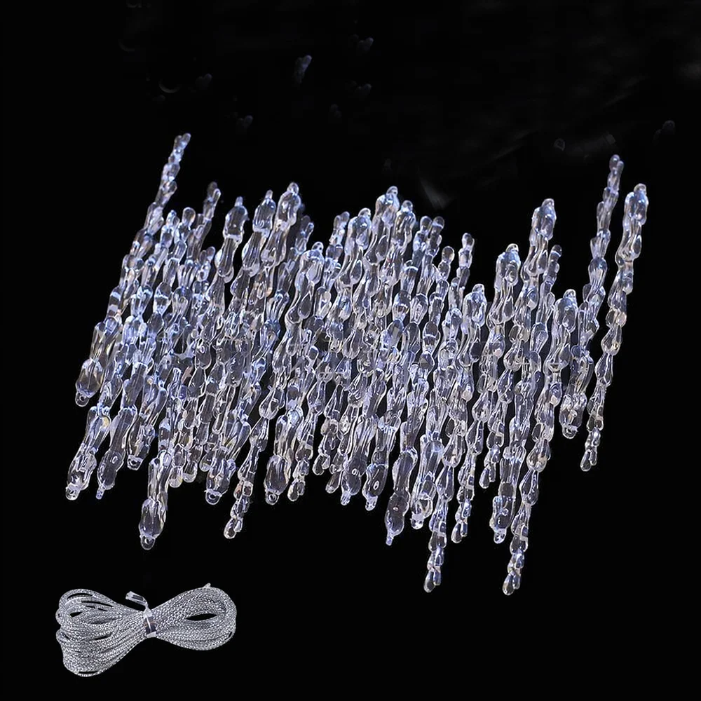 Decorative Water Drop Icicles Hanging Pendants For Winter Christmas Holiday Party Wedding Window Ornament Kit