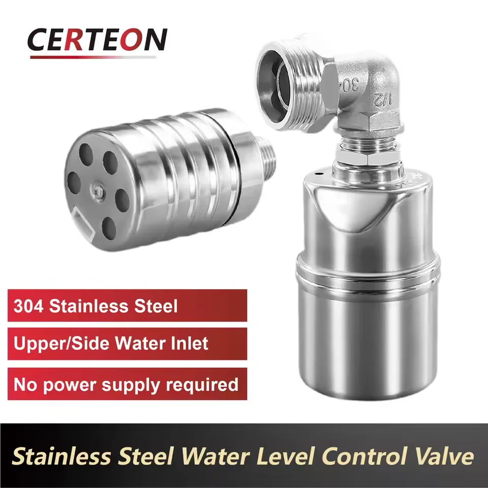 Automatic Water Level Control Valve Waterproof Water Tank Water Tower Shutoff Valve 1/2 3/4