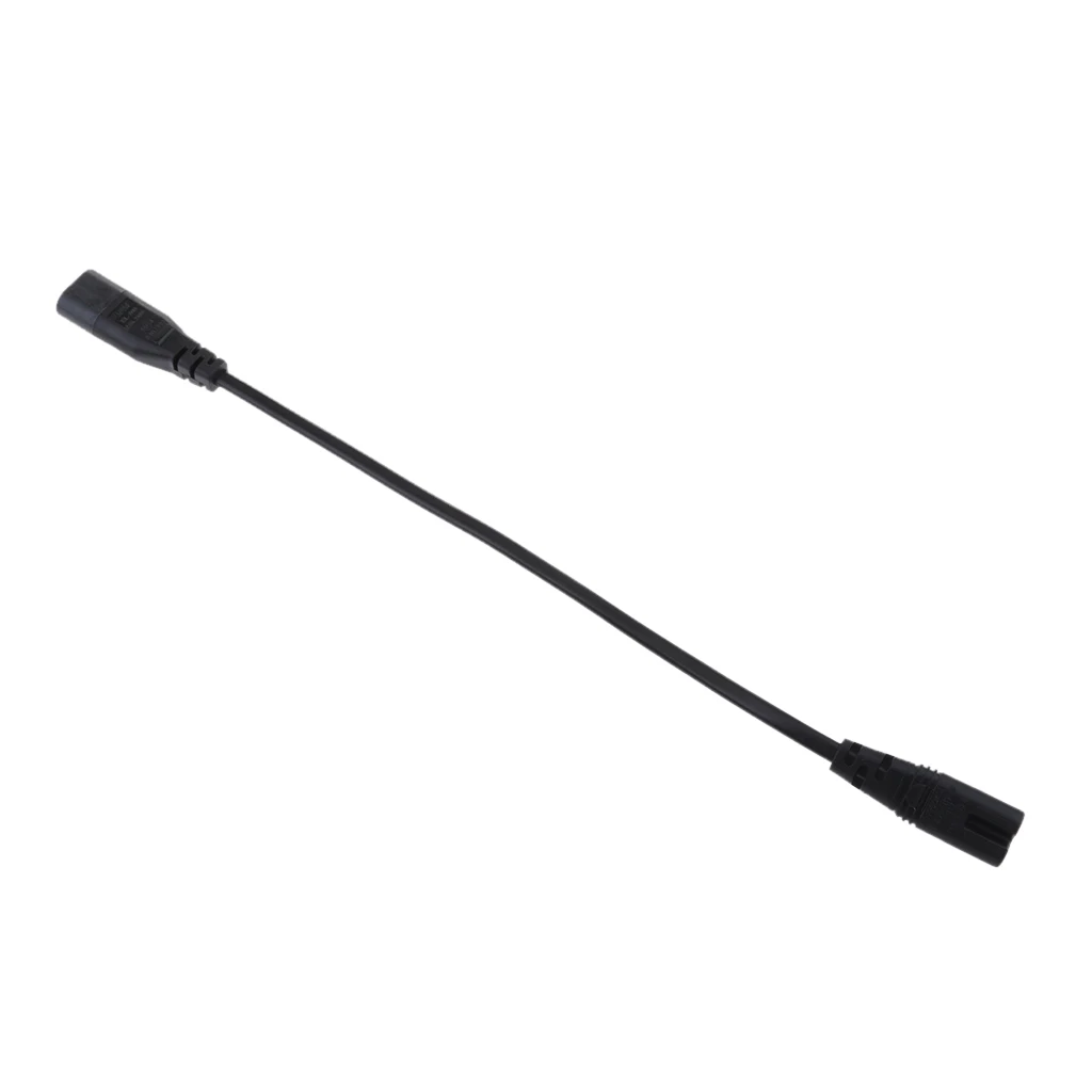C7 Power Cable 20cm IEC 320 Extension Cord Plastic Adapter Cable for Home and Office Electrical Use