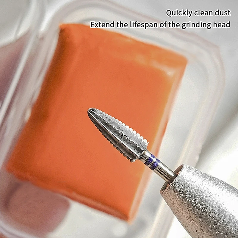 Electric Nail Drill Bits Cleaning Mud With Dustproof Box Portable Manicure Cutter Cleanser Dust Brush Clean Tools Quickly