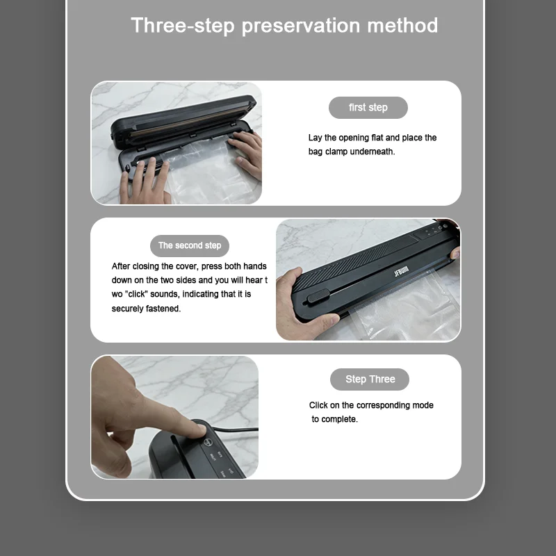 Vacuum Sealing Machine Food Packaging Machine Freshness Sealing Machine Plastic Sealing Machine Includes 10 Free Vacuum Bags view 6