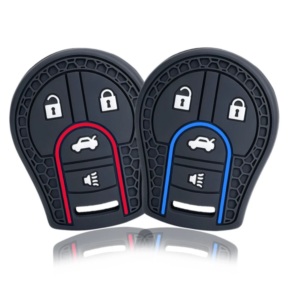 Silicone Car Key Case Cover For Nissan Tiida Terrano Cube Pathfinder Rogue 2012 Maxima Altima Sentra Juke Micra Qashqai March